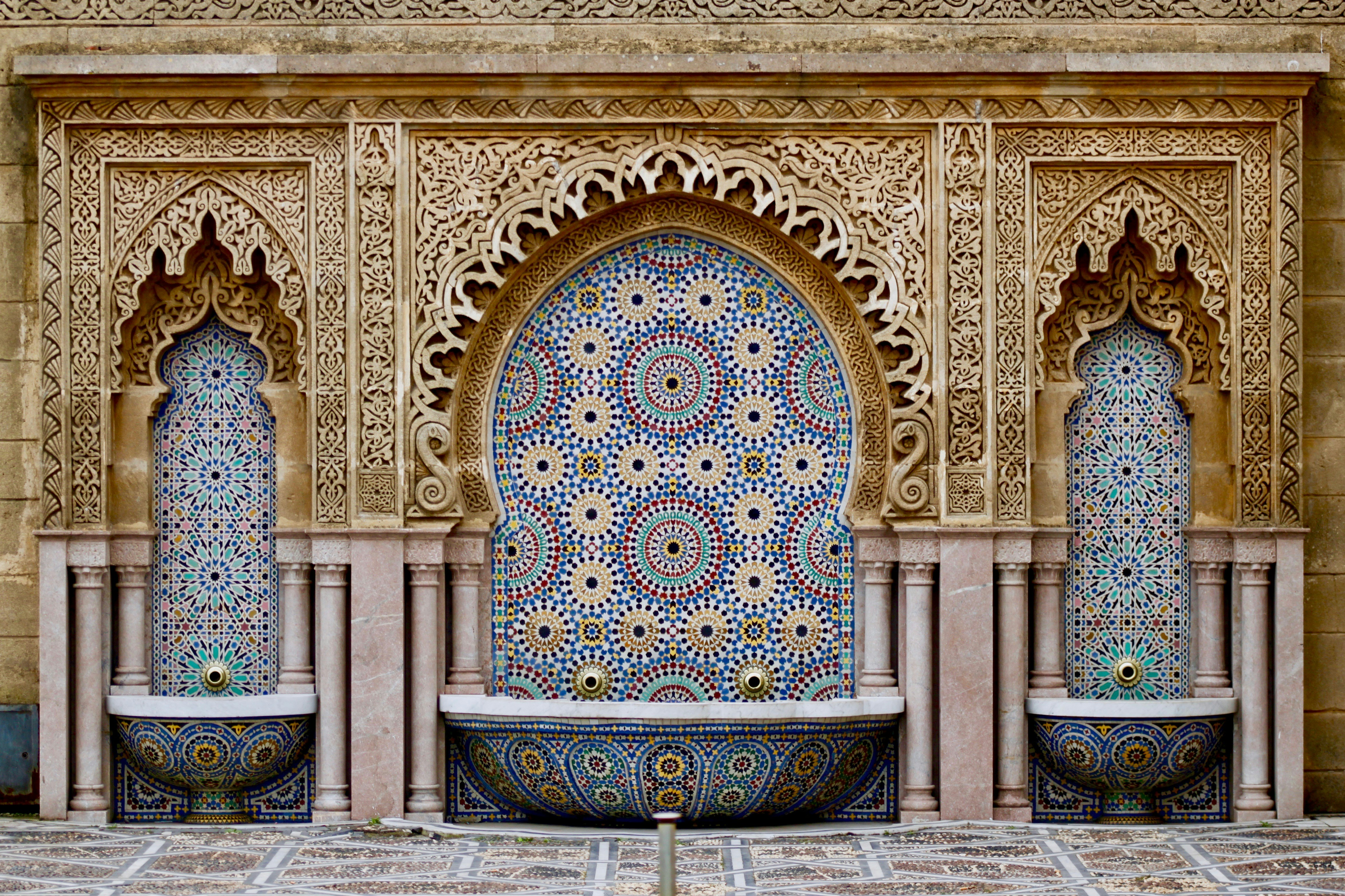 Fontaine mosaïque — Rabat, Maroc